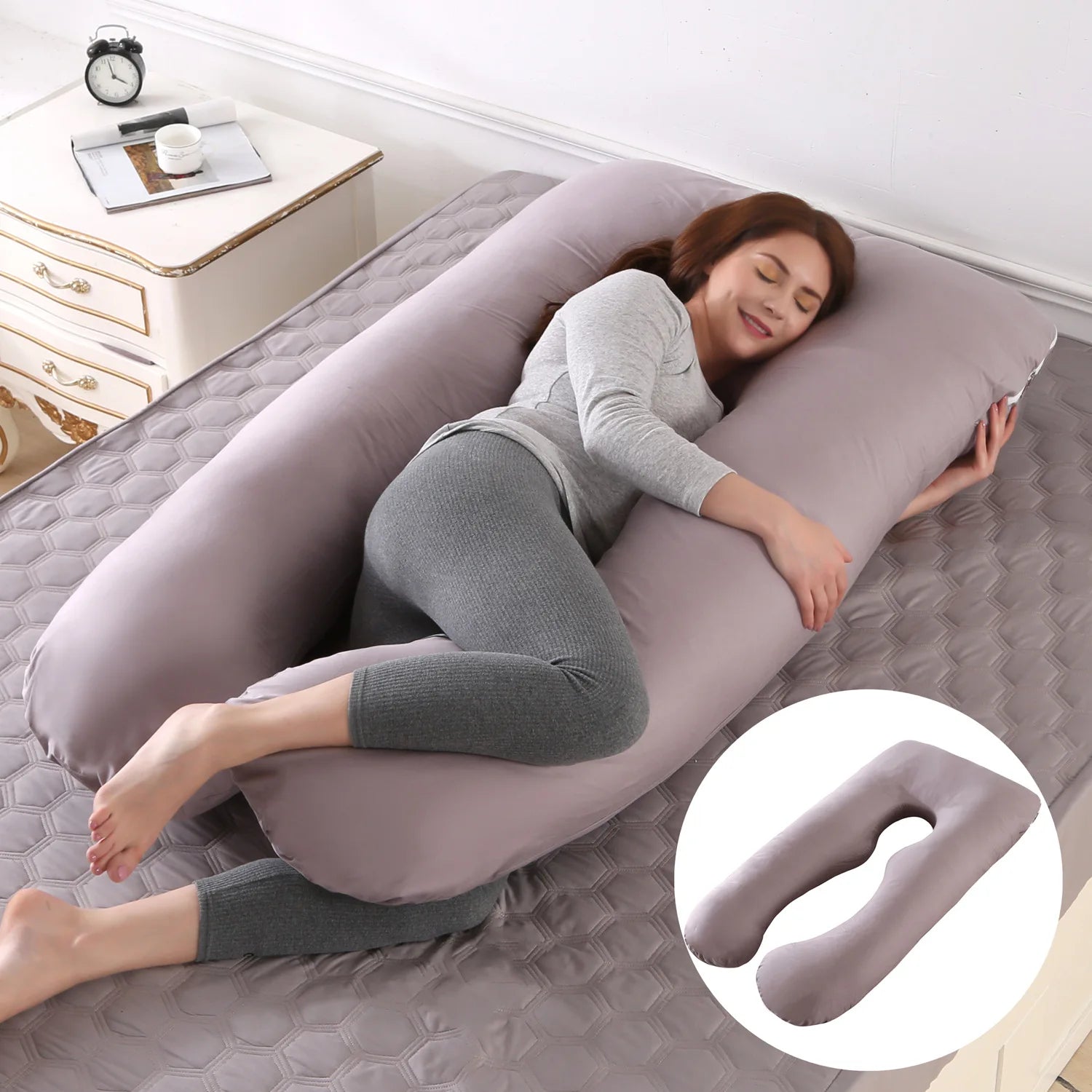 Coussin de maternité en U lavable