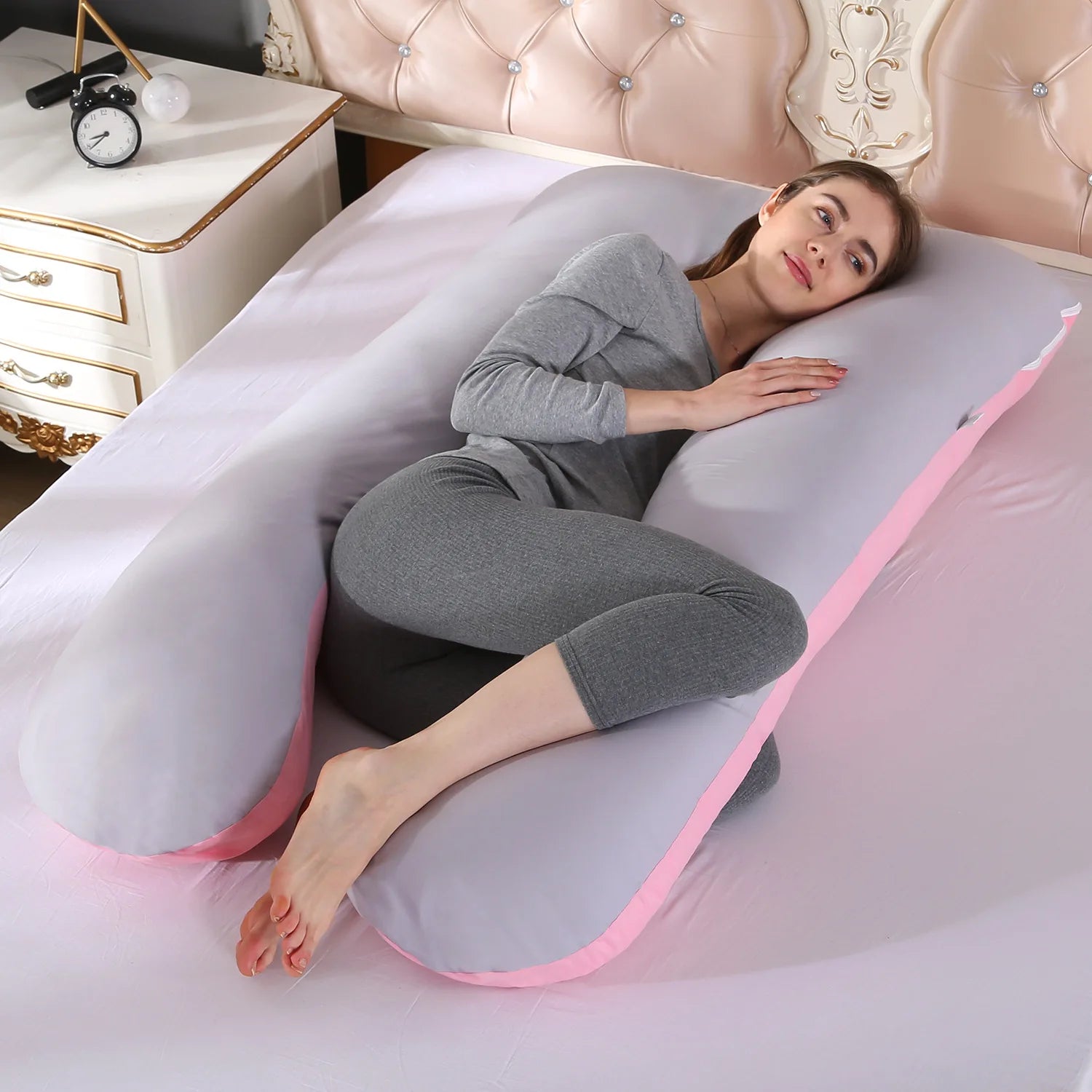 Coussin de maternité en U lavable